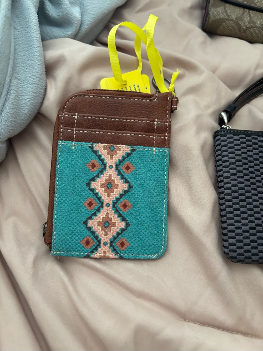 Wrangler Teal & Brown Aztec Card Phone Wallet